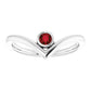 Ruby ring - 14k White gold