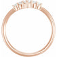 1/4 CTW rose gold Diamond Ring side picture