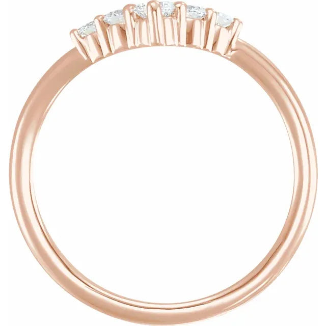 1/4 CTW rose gold Diamond Ring side picture