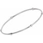 1/4 CTW Natural Diamond Bangle Bracelet 14K White Gold