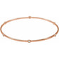 1/4 CTW Natural Diamond Bangle Bracelet on Rose Gold