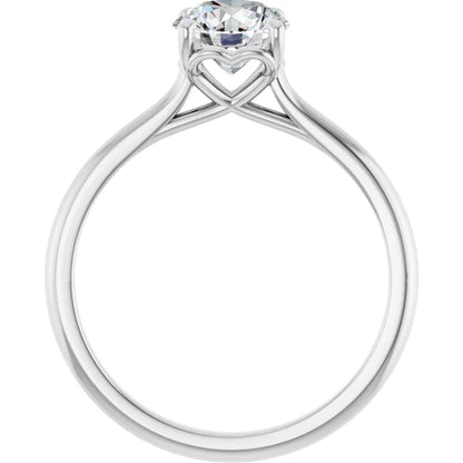 Heart Gallery 1 Carat Round Solitaire Diamond Engagement Ring