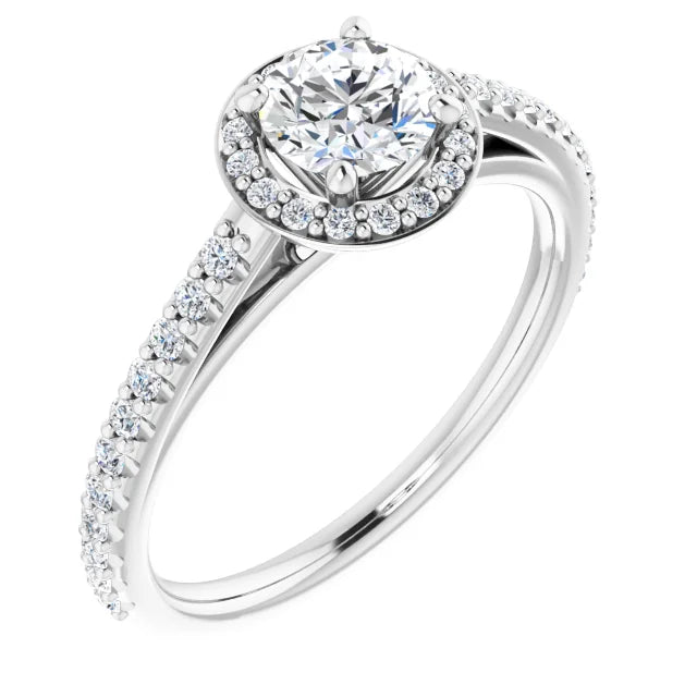 3/4 CTW Diamond Engagement Ring Filpped picture