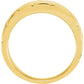 Gold Brick Design Tapered Men Band yellow gold side image