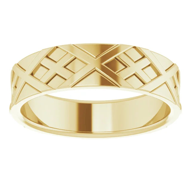 x Patern Men Gold Ring font picture 