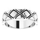 X-Pattern Quilted Men Band Platinum