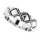 X-Pattern Quilted Men Band Platinum flipped 