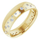 14K Yellow Gold Diamond men wedding band 