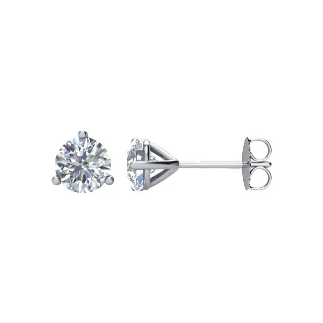 1 C diamond stud earrings for women