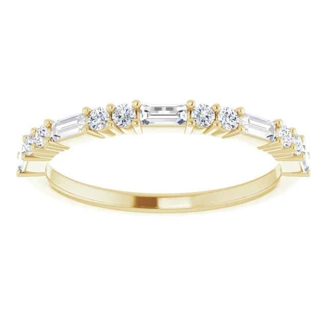 14K Yellow Gold 1/2 CTW Diamond Wedding Ring details