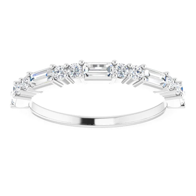 Platinum 1/2 CTW Diamond Wedding Ring Details