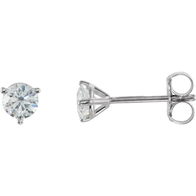 14K White gold Diamond stud earrings