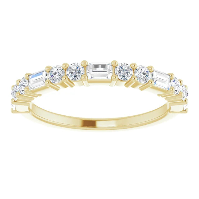 14K Yellow Gold 1/2 CTW Diamond Wedding Ring