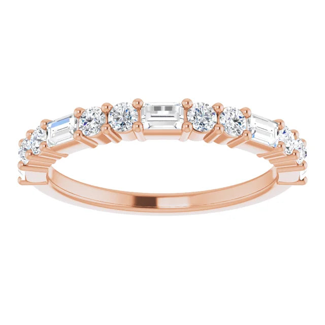 14K Rose 1/2 CTW Diamond Wedding Ring details