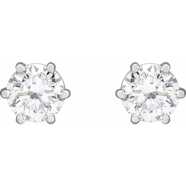 2CTW diamond stud earrings 