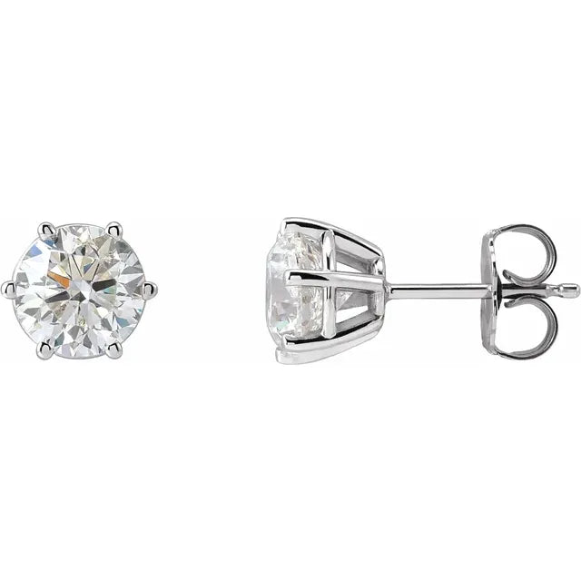 2 CTW diamond stud earrings 