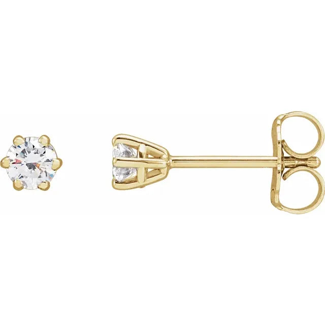 1/4 CTW 14K Yellow Gold Stus Earrings