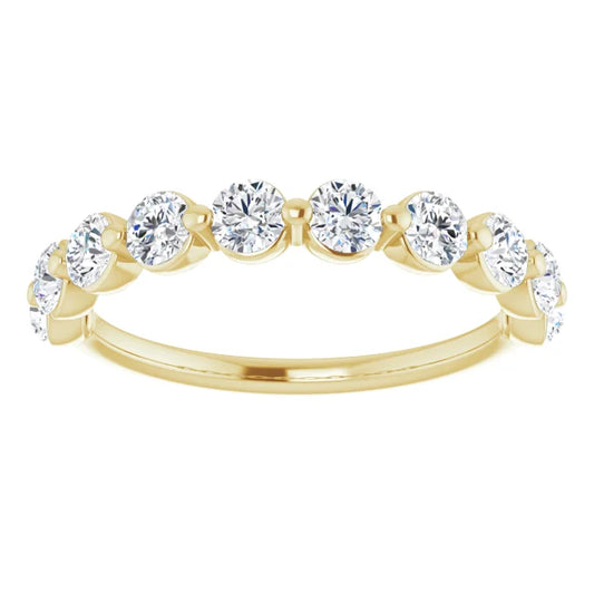 1 CTW 14K Yellow Gold diamond band for women