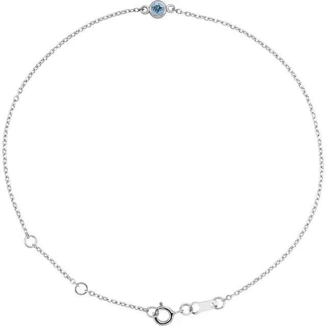 Swiss blue topaz 14k White Gold