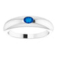 Platinum blue sapphire ring