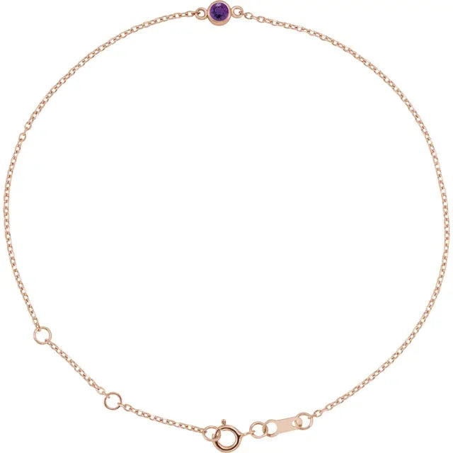 Amethyst bracelet 14K Rose Gold