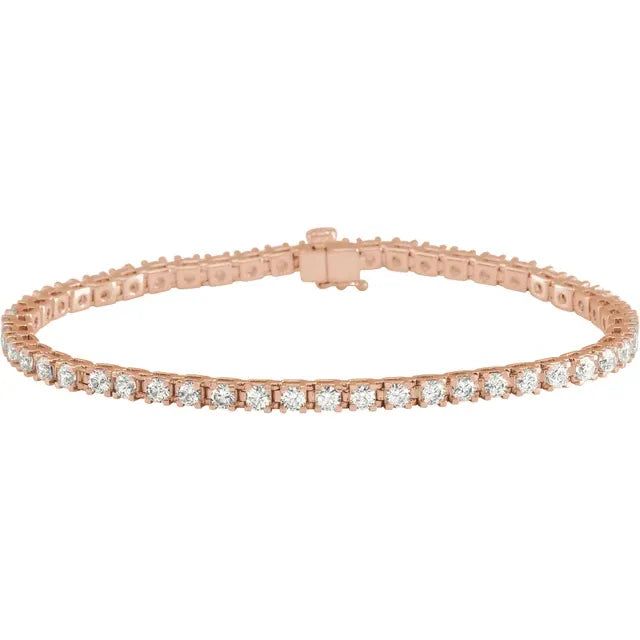 Diamond Tennis Bracelet 3CTW rose gold