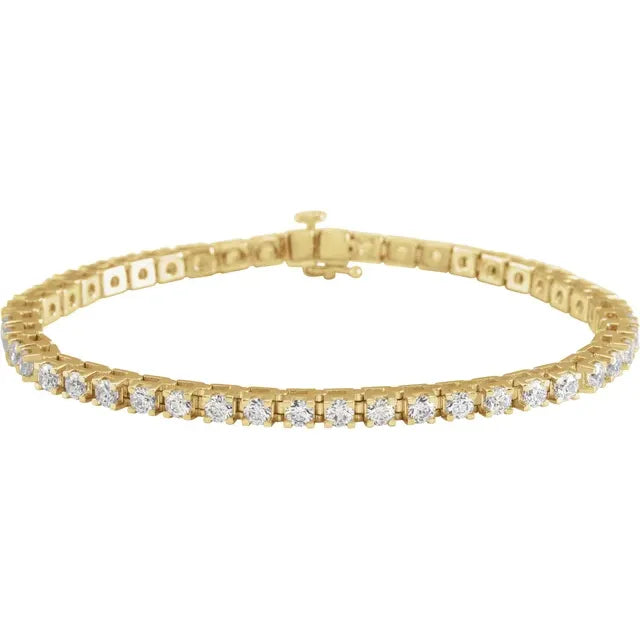 Diamond Tennis Bracelet 4CTW yellow gold