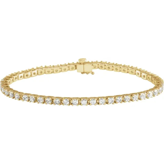 Diamond Tennis Bracelet 5CTW yellow gold