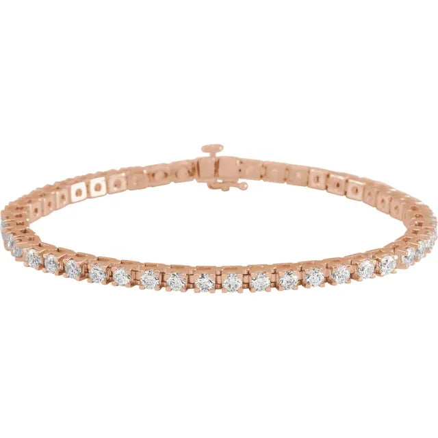 Diamond Tennis Bracelet 5CTW rose gold