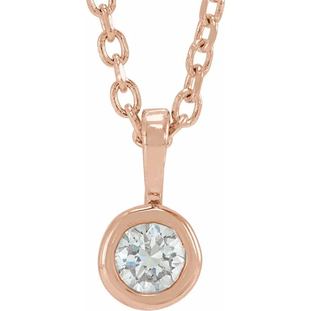 1/4 CTW Solitaire Natural Diamond Necklace detiails