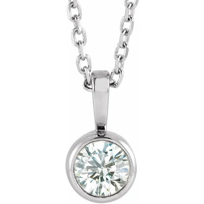 1/4 CTW Solitaire Natural Diamond Necklace details Platinum