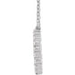 Circle Diamond Necklace with Gold Chain on White Gold side Pic